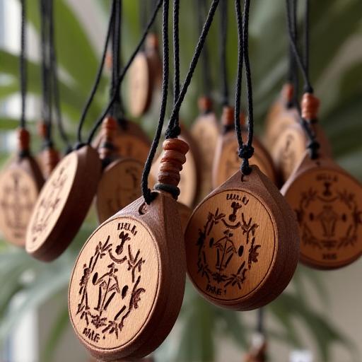 Sustainable wooden necklaces