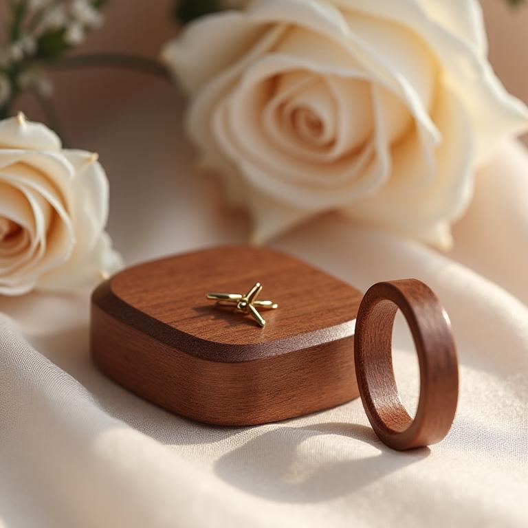 Wedding wooden jewelry sets